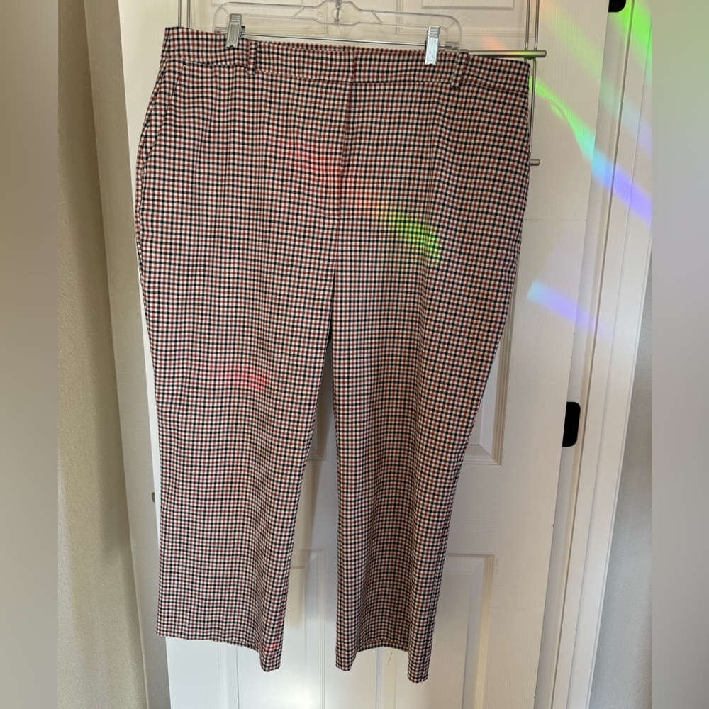 Boden Checkered Men's Pants - Red and White